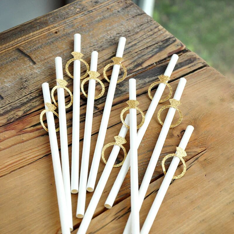 10 tk kullast pruudi dušiõlest kullast sõrmust täis valgest paberist peokõrred Teemantkõrred pulmadeks pruudi dušipeo tarvikud