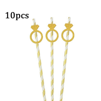 10kom papirnatih dijamantnih slamki za prstenje za Valentinovo Pojedinačni prijedlog vjenčanja mladenke Plemenski svadbeni tuš Dekoracija za djevojačku zabavu