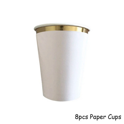 Elegantsed ühekordsed lauanõud, valged plaadid, pabertass, laudlina 1. sünnipäevapeo pulmakaunistused lastele Beebiõhtu peotarbed