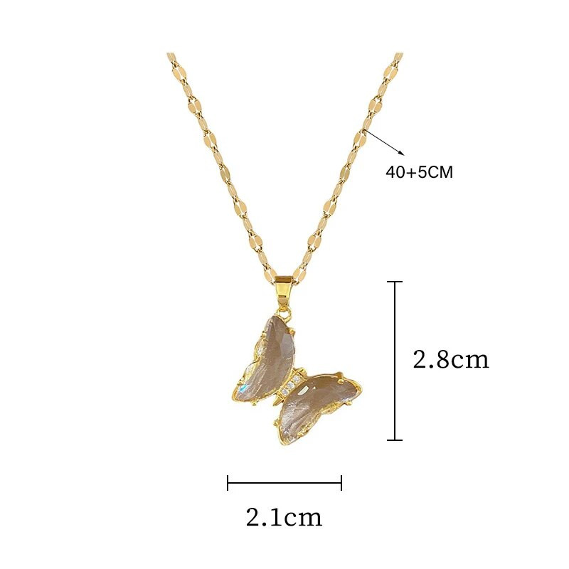 DIEYURO 316L roostevabast terasest liblikas must kivi ripats kaelakee kõrvarõngad naistele tüdrukule mood kett ehete komplekt kingitus pidu