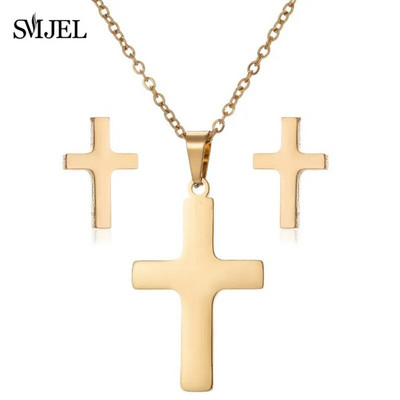 SMJEL Ogrlica s valovima od nehrđajućeg čelika, privjesak Nakit za morske surfere za žene Ocean Wave Charm Choker ogrlice Set naušnica Veleprodaja