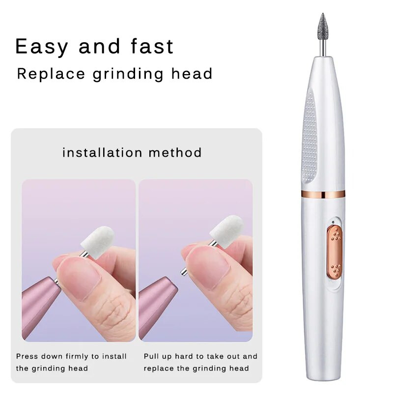 Višenamjenska električna brusilica za nokte Profesionalna brusilica za prijenosne bušilice Rezači za manikuru Art Nail Tech Supplies Oprema