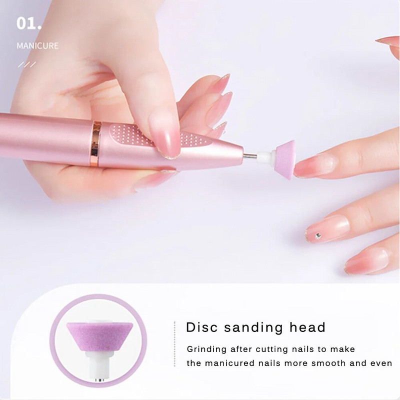 Višenamjenska električna brusilica za nokte Profesionalna brusilica za prijenosne bušilice Rezači za manikuru Art Nail Tech Supplies Oprema