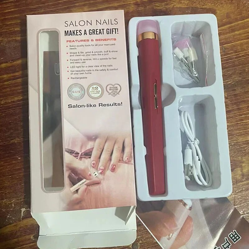 Ηλεκτρικό σετ νυχιών Σετ μανικιούρ 5 σε 1 Ηλεκτρικό μηχάνημα μανικιούρ Μύλος τρυπανιών νυχιών για κιτ περιποίησης μανικιούρ Πολωνικά αφαίρεσης