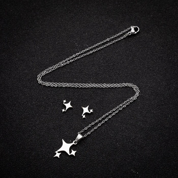 Fashion Tiny Star Moon σετ αξεσουάρ κοσμημάτων για γυναίκες Tragus Piercing κολιέ από ανοξείδωτο ατσάλι Ρομαντικά δώρα Joyas Mujer