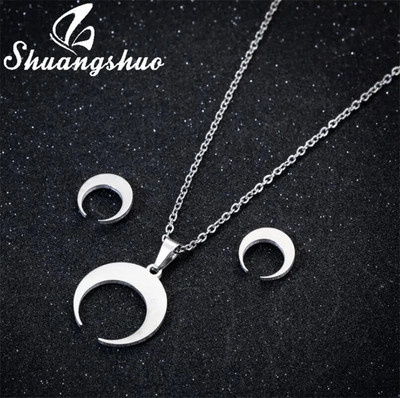 Mood Tiny Star Moon ehete aksessuaaride komplekt naistele Tragus Piercing roostevabast terasest kaelakee Romantilised kingitused Joyas Mujer