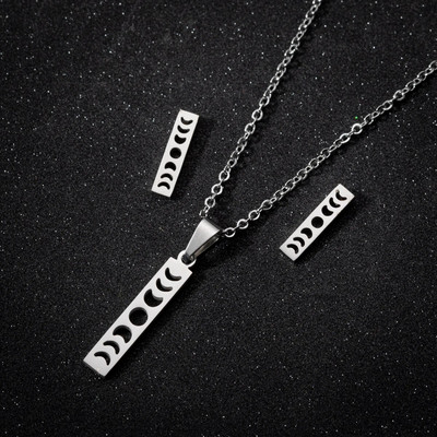 Mood Tiny Star Moon ehete aksessuaaride komplekt naistele Tragus Piercing roostevabast terasest kaelakee Romantilised kingitused Joyas Mujer