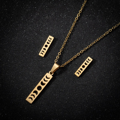 Mood Tiny Star Moon ehete aksessuaaride komplekt naistele Tragus Piercing roostevabast terasest kaelakee Romantilised kingitused Joyas Mujer