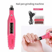 Fushia Pink USB elektriliste küünepuuride komplekt Eemaldage lakk maniküür pediküür 6 tk küüneviili lihvimisribad masin küünte kunsti pliiats