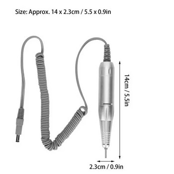 35000RPM Electric Nail Art Drill Pen Handle File Polish Grind Machine Handpiece Εργαλείο μανικιούρ πεντικιούρ Αξεσουάρ για τρυπάνι νυχιών