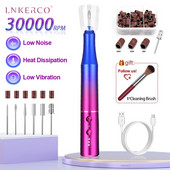 Lnkerco 30000RPM bušilica za nokte Gradient Color električna brusilica za nokte za manikuru Set glodalica Alati za skidanje gel laka