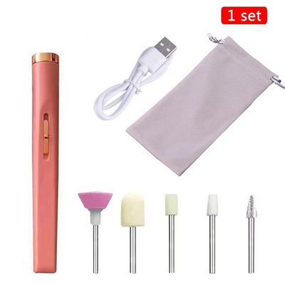 Ηλεκτρικό σετ νυχιών Σετ μανικιούρ 5 σε 1 Ηλεκτρικό μηχάνημα μανικιούρ Μύλος τρυπανιών νυχιών για κιτ περιποίησης μανικιούρ Πολωνικά αφαίρεσης