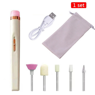 Ηλεκτρικό σετ νυχιών Σετ μανικιούρ 5 σε 1 Ηλεκτρικό μηχάνημα μανικιούρ Μύλος τρυπανιών νυχιών για κιτ περιποίησης μανικιούρ Πολωνικά αφαίρεσης