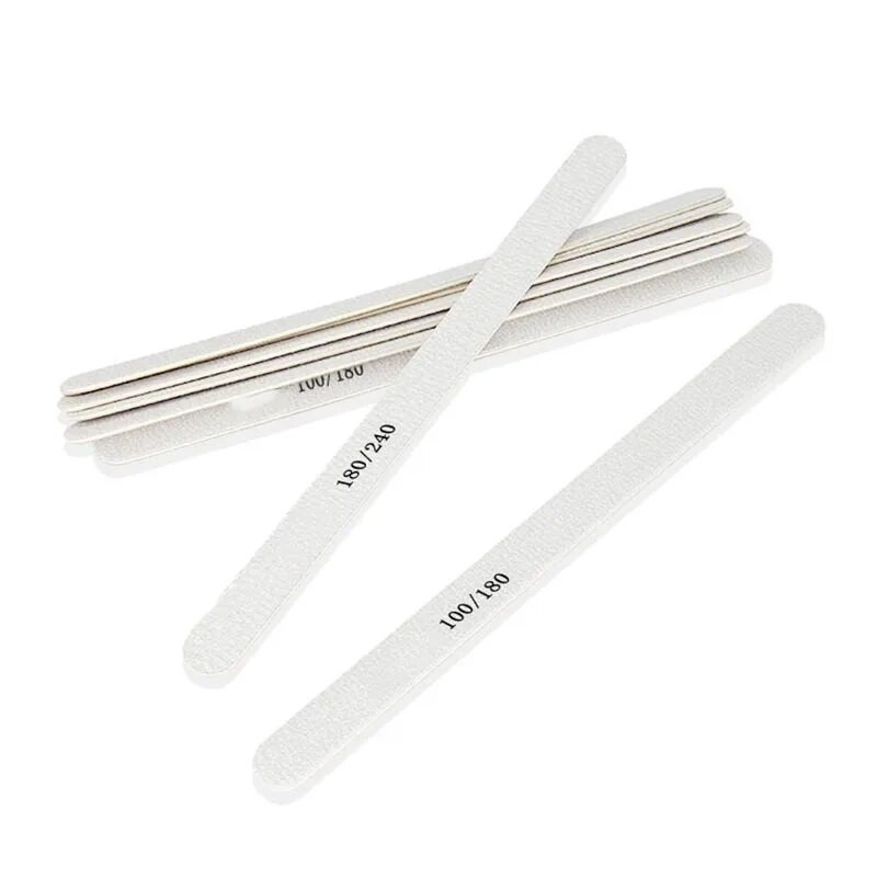 50 tk/pakk Professionaalne maniküür Lihvimine küünekunsti viil Tilk Hall Poola Liivapaber 100/180 180/240 Natural Nails Buffer Block