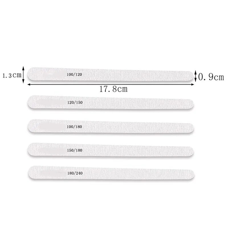 50 tk/pakk Professionaalne maniküür Lihvimine küünekunsti viil Tilk Hall Poola Liivapaber 100/180 180/240 Natural Nails Buffer Block