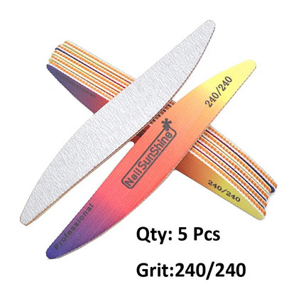 3/5/10 kom./lot Rainbow šarene brusne turpije za nokte 80/100/120/180/240 blok za poliranje Akrilni dodaci za nokte Komplet alata za salon