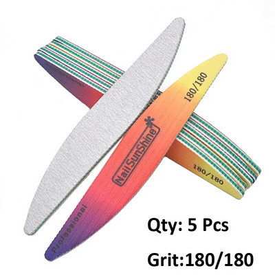 3/5/10 kom./lot Rainbow šarene brusne turpije za nokte 80/100/120/180/240 blok za poliranje Akrilni dodaci za nokte Komplet alata za salon