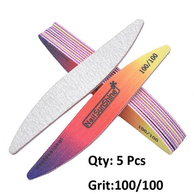 3/5/10 kom./lot Rainbow šarene brusne turpije za nokte 80/100/120/180/240 blok za poliranje Akrilni dodaci za nokte Komplet alata za salon