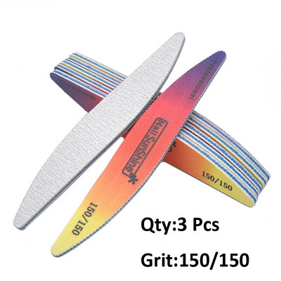 3/5/10 kom./lot Rainbow šarene brusne turpije za nokte 80/100/120/180/240 blok za poliranje Akrilni dodaci za nokte Komplet alata za salon
