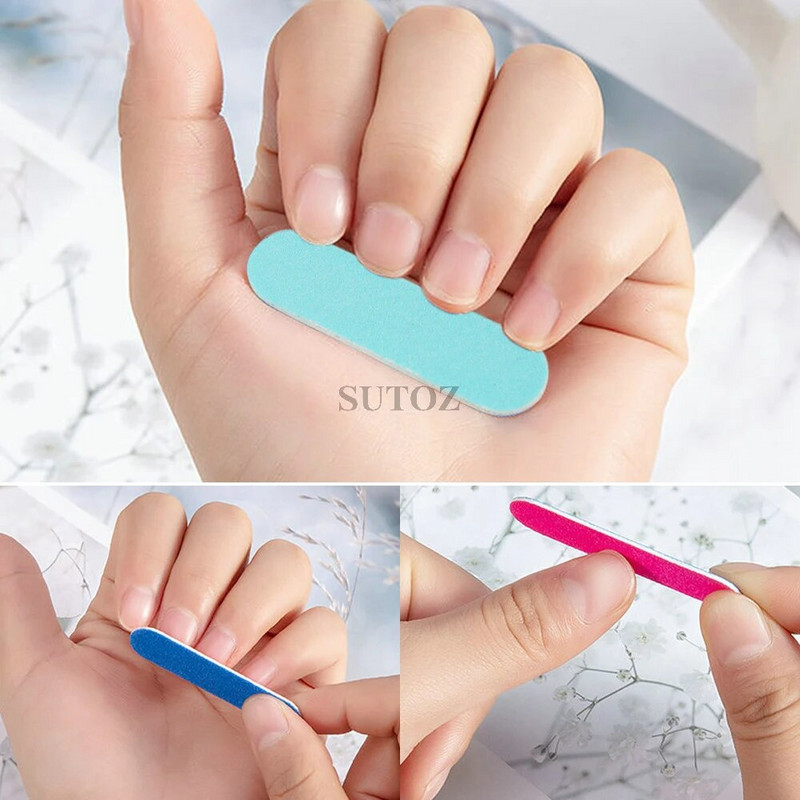 50/100 kom Dvostrane mini turpije za nokte Masivno uklanjanje gel laka Profesionalni pufer za nokte Manikura brušenje alati za poliranje NTCX