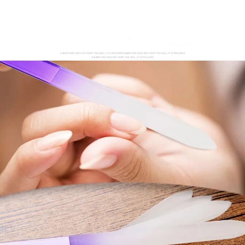 1 ΤΕΜ. Έγχρωμη λίμα νυχιών από κρυστάλλινο γυαλί στιλβωμένα εργαλεία μανικιούρ Σετ λίμα νυχιών από γυαλί με αμμοβολή Διαθέσιμο και στις δύο πλευρές