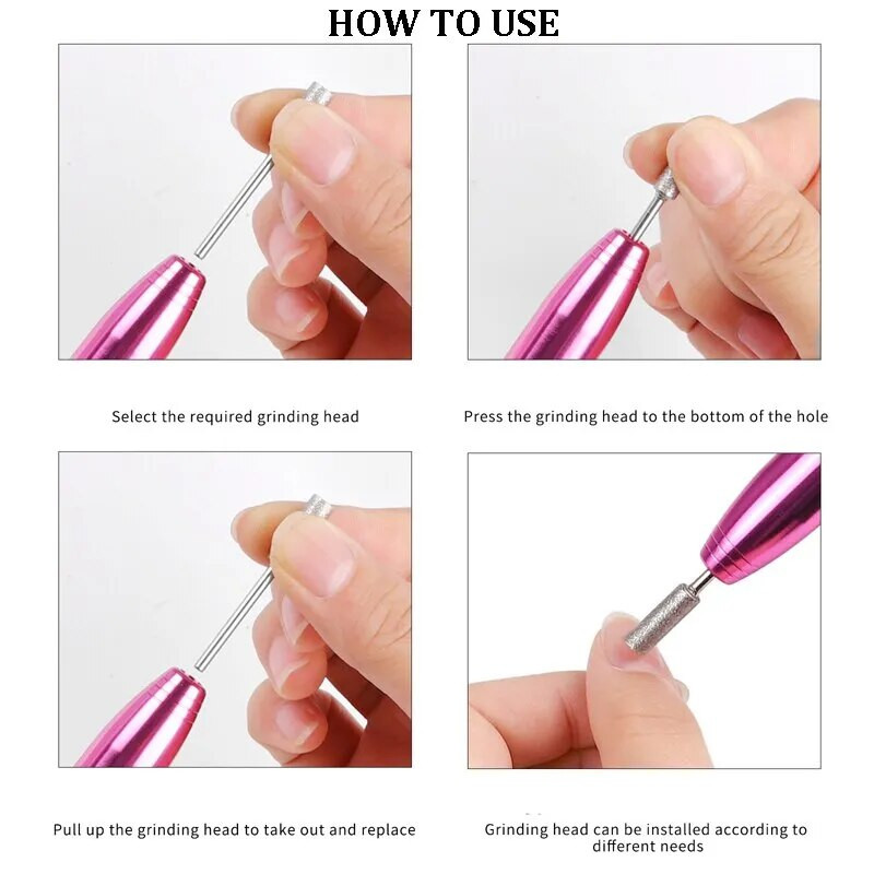 Professionaalne tugev elektriline küünepuurimasina komplekt lihvimisseadmete veski maniküüri pediküüri küünte poleerimistööriista jaoks