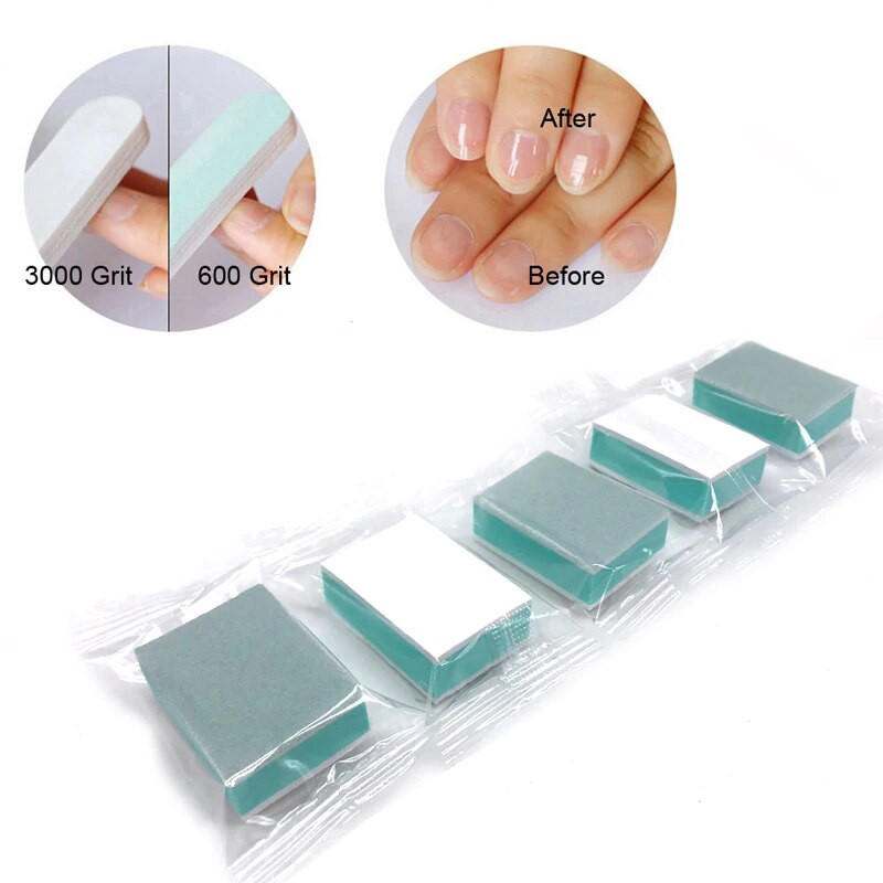 10/20/50 τμχ/τσάντα Nail Buffer File Block Εργαλείο τέχνης νυχιών διπλής όψης UV Gel Polisher Mini Polishing Care Salon Pedicure Manicure