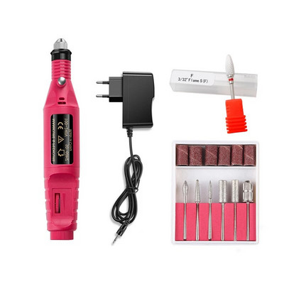 Profesionali elektrinė nagų gręžimo mašina pedikiūro manikiūro grąžtų rinkinys frezavimo pjaustytuvų rinkinys nagų dildės 20000rpm poliravimo įranga