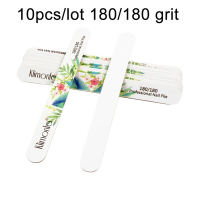 10Pcs/Lot Turpija za nokte 100 180 Profesionalne drvene dvostrane brusne turpije Dodaci za nokte Alat za salon za manikuru