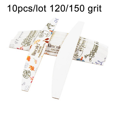 10Pcs/Lot Turpija za nokte 100 180 Profesionalne drvene dvostrane brusne turpije Dodaci za nokte Alat za salon za manikuru