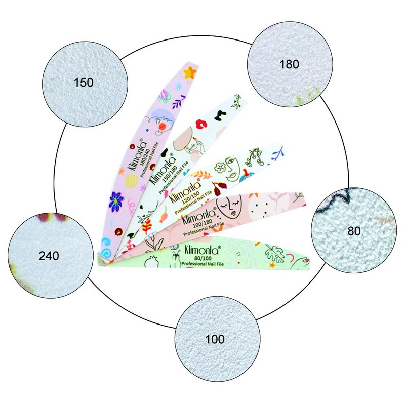 10Pcs/Lot Turpija za nokte 100 180 Profesionalne drvene dvostrane brusne turpije Dodaci za nokte Alat za salon za manikuru