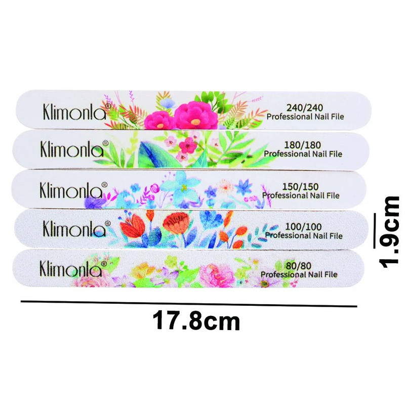 10Pcs/Lot Turpija za nokte 100 180 Profesionalne drvene dvostrane brusne turpije Dodaci za nokte Alat za salon za manikuru