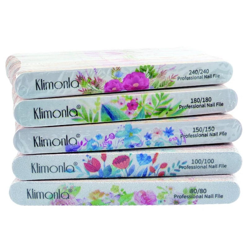 10Pcs/Lot Turpija za nokte 100 180 Profesionalne drvene dvostrane brusne turpije Dodaci za nokte Alat za salon za manikuru