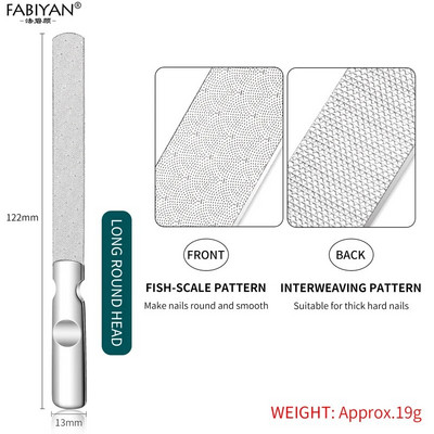 Šipka za turpiju za nokte Nehrđajući čelik s dvostranim puferom za brušenje prstiju Lak za uklanjanje zanoktica Akrilni gel Alati za manikuru i pedikuru