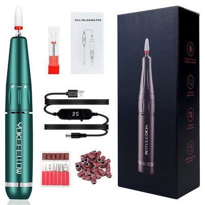 Elektriline küünepuurimasin maniküüri pediküüriks koos keraamilise küünepuurikomplektiga 30000/35000RPM küünelaki pliiatsi salongitööriist