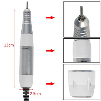 Electric Nail Art Drill Pen 35000RPM Handle File Polish Grind Machine Handpiece Εργαλείο μανικιούρ πεντικιούρ Εργαλείο τέχνης νυχιών