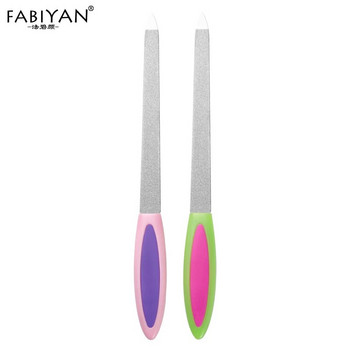 Nail Art File Buffer Διπλής όψης Μεταλλική ράβδος λείανσης Scrub μανικιούρ πεντικιούρ Εργαλεία αφαίρεσης από ανοξείδωτο χάλυβα βερνίκι gel UV Acrylic