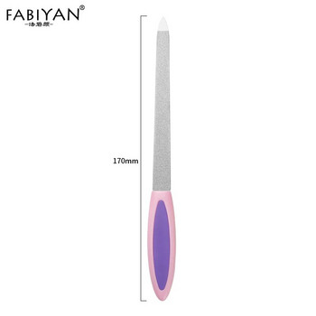 Nail Art File Buffer Διπλής όψης Μεταλλική ράβδος λείανσης Scrub μανικιούρ πεντικιούρ Εργαλεία αφαίρεσης από ανοξείδωτο χάλυβα βερνίκι gel UV Acrylic