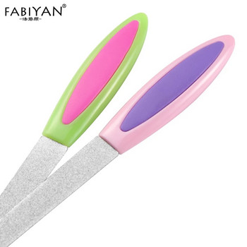 Nail Art File Buffer Διπλής όψης Μεταλλική ράβδος λείανσης Scrub μανικιούρ πεντικιούρ Εργαλεία αφαίρεσης από ανοξείδωτο χάλυβα βερνίκι gel UV Acrylic