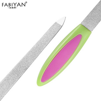 Nail Art File Buffer Διπλής όψης Μεταλλική ράβδος λείανσης Scrub μανικιούρ πεντικιούρ Εργαλεία αφαίρεσης από ανοξείδωτο χάλυβα βερνίκι gel UV Acrylic