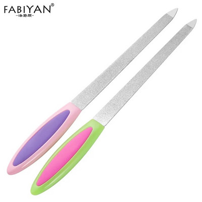 Nail Art File Puffer Kétoldalas fém csiszolórúd súroló manikűr pedikűr eszközök rozsdamentes acél eltávolító lakk gél UV akril