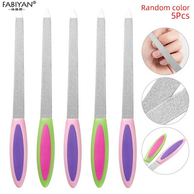 Nail Art File Buffer Kahepoolsed metallist lihvimisvarraste koorija maniküür pediküüri tööriistad roostevaba terase eemaldaja poleerimisgeel UV akrüül