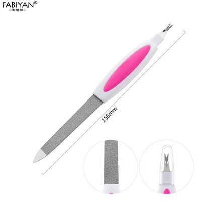 Nail Art File Buffer Kahepoolsed metallist lihvimisvarraste koorija maniküür pediküüri tööriistad roostevaba terase eemaldaja poleerimisgeel UV akrüül