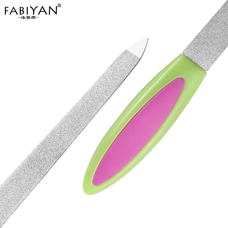 Nail Art File Buffer Kahepoolsed metallist lihvimisvarraste koorija maniküür pediküüri tööriistad roostevaba terase eemaldaja poleerimisgeel UV akrüül