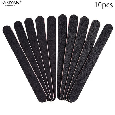 5 vnt. nagų dailės stačiakampės dildės buferis šlifavimo popierius, plonas, pusmėnulio blizgesio antgaliai 100/180 manikiūro įrankiai