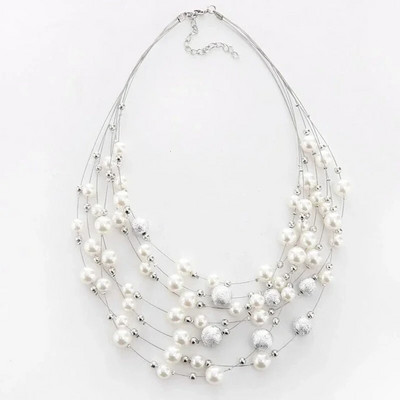 2023. aasta uued moeehted, kullavärvi mitmekihilised ketid, pärlikeed naistele, pulmadeks mõeldud pruudi kaelakee