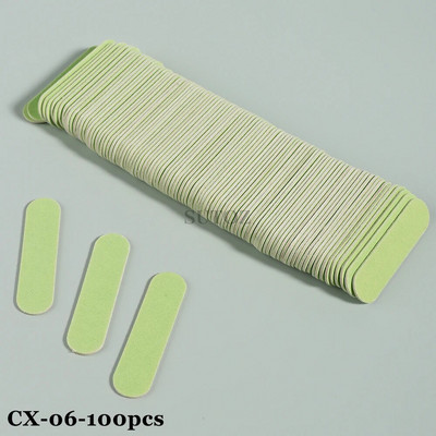 50/100 tk miniküüneviilid hulgi Kahepoolne puidulihvimispuhverploki komplekt Emery Board poleerimispediküüri maniküüri tööriistad LEBCX