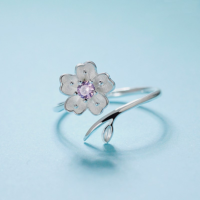 ANENJERY Seturi romantice de bijuterii cu flori de cireș cu pandantiv Seturi drăguțe pentru nuntă de mireasă