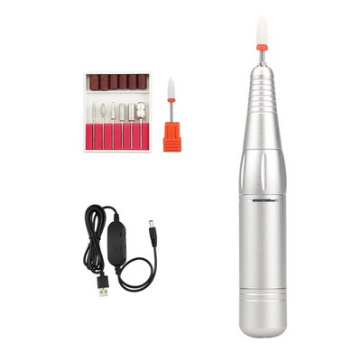 Elektriline küünepuurimasin, USB-kantav küünepuuripliiats, geellaki freesviilid, tööriistakomplekt, 35000 p/min