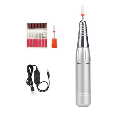 Elektriline küünepuurimasin, USB-kantav küünepuuripliiats, geellaki freesviilid, tööriistakomplekt, 35000 p/min